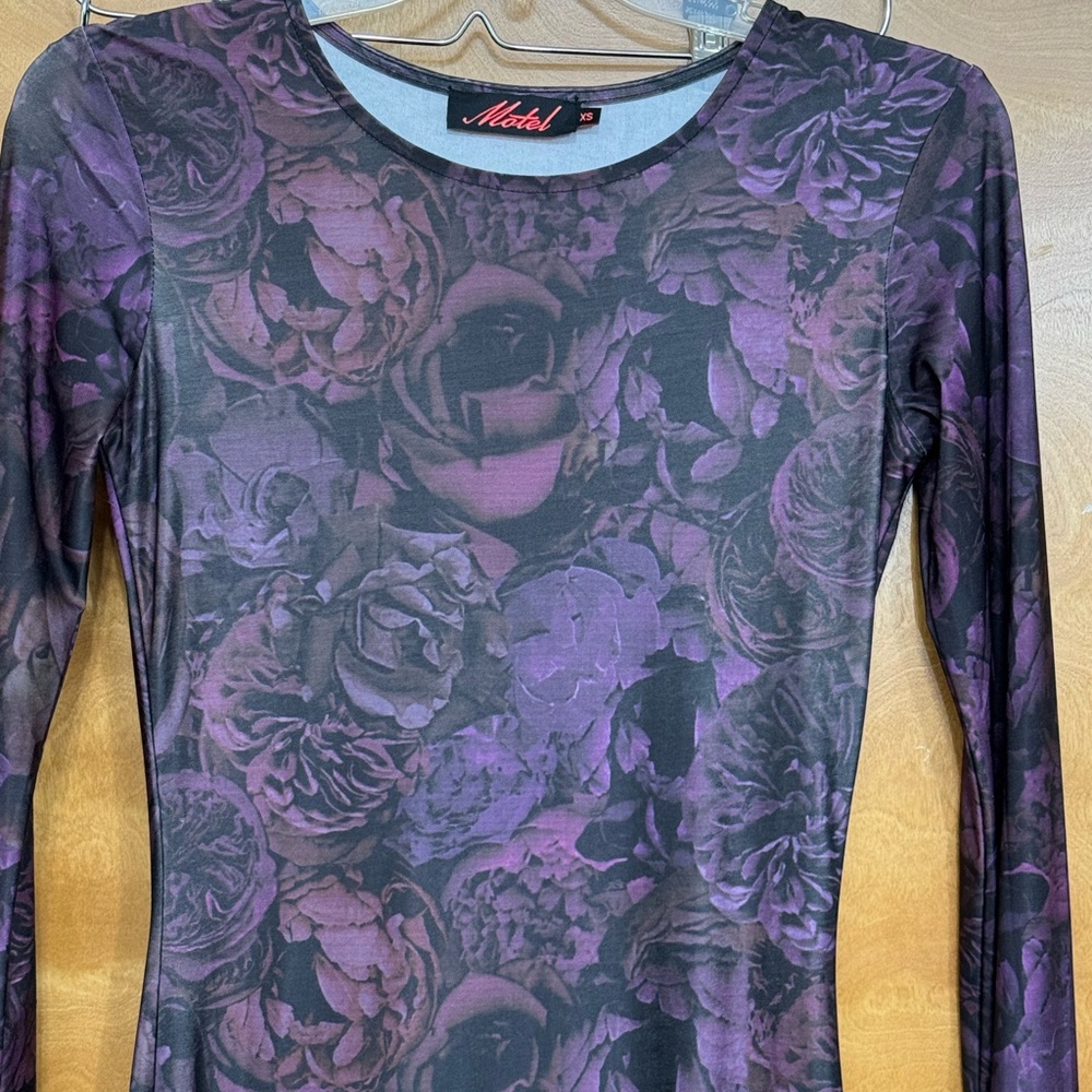 New Motel dark rose maxi dress xs